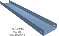 Calha para piso elevado sem divisor